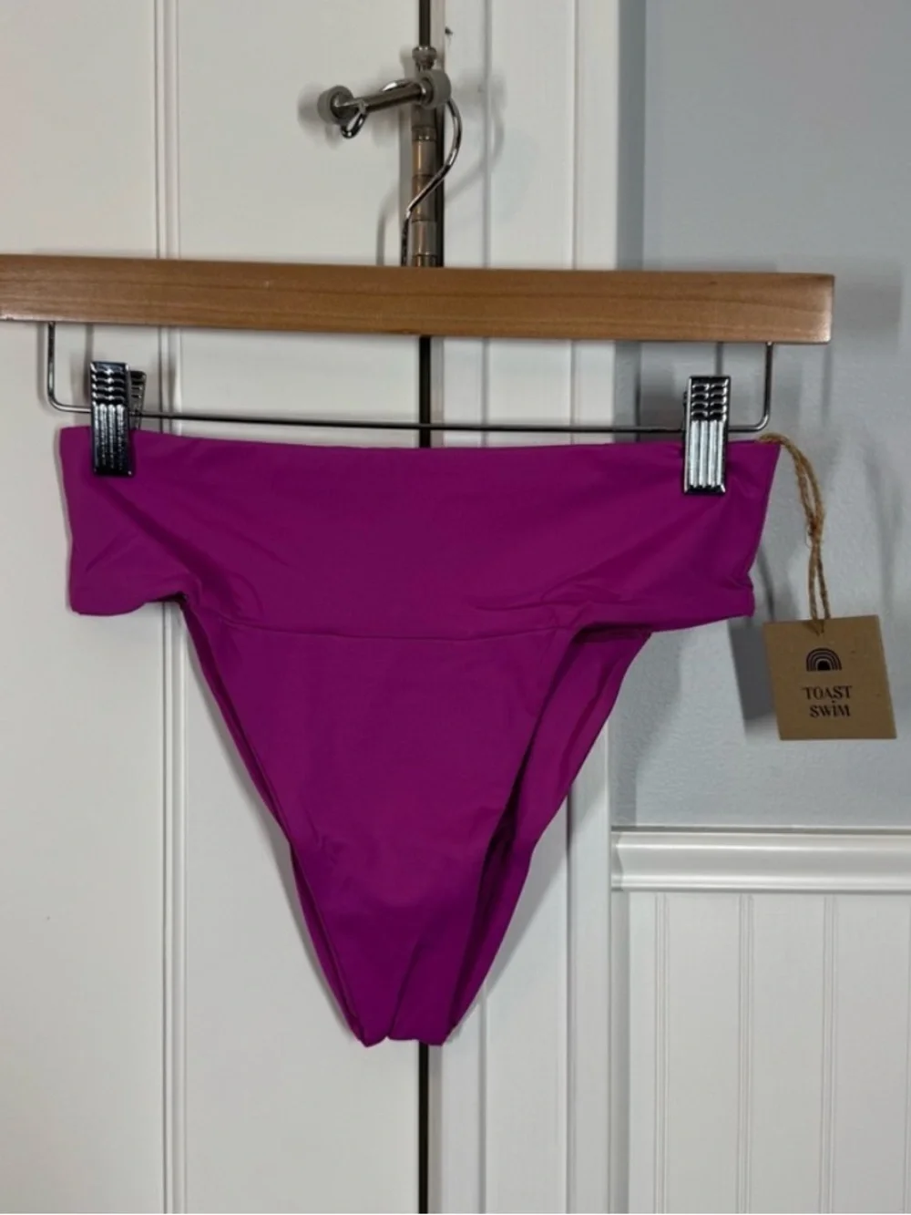TOAST SWIM High-Waist Pink Bikini Bottoms